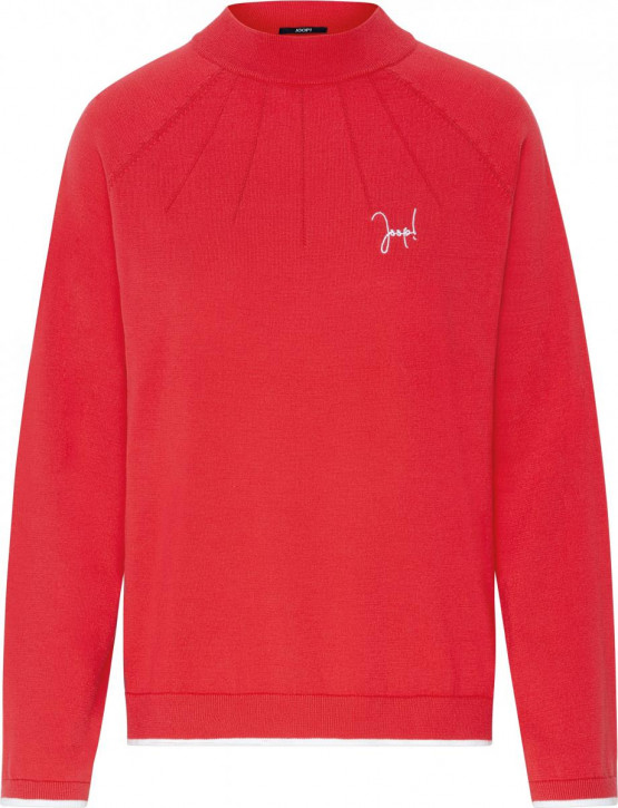 JOOP! Sporty Elegance Langarm Strick Shirt aphrodite red (100% Baumwolle)