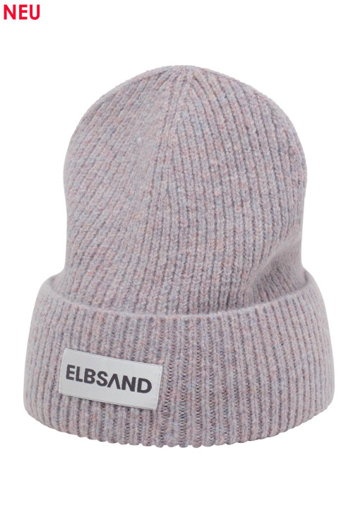 ELBSAND Vappu Beanie dark pink chalk (50% recycled Polyester, 37% Polyester, 10% Wool, 3% Elasthan)