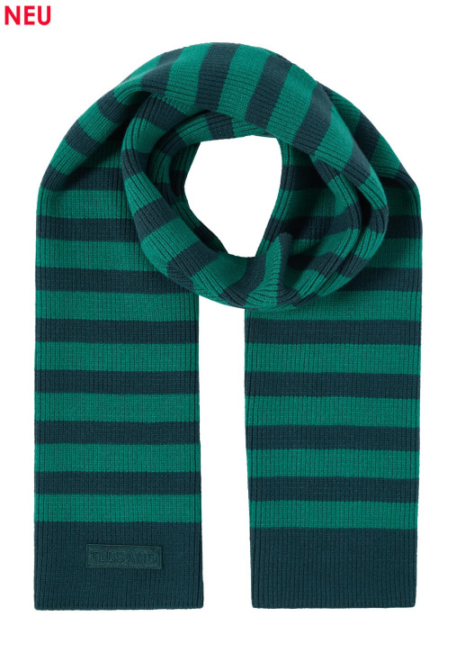 ELBSAND Noelle Scarf dark ivy_malachite stripe (47% Viskose, 28% Polyester, 25% Nylon)