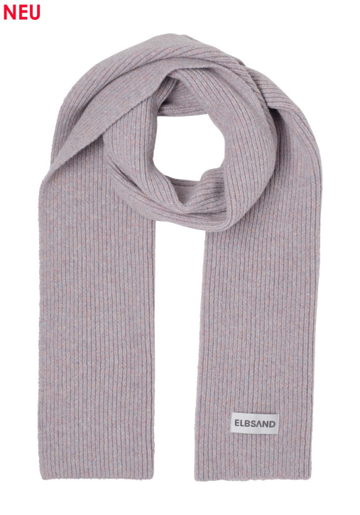 ELBSAND Vaila Scarf dark pink chalc (50% recycled Polyester, 37% Polyester, 10% Wool, 3% Elasthan)