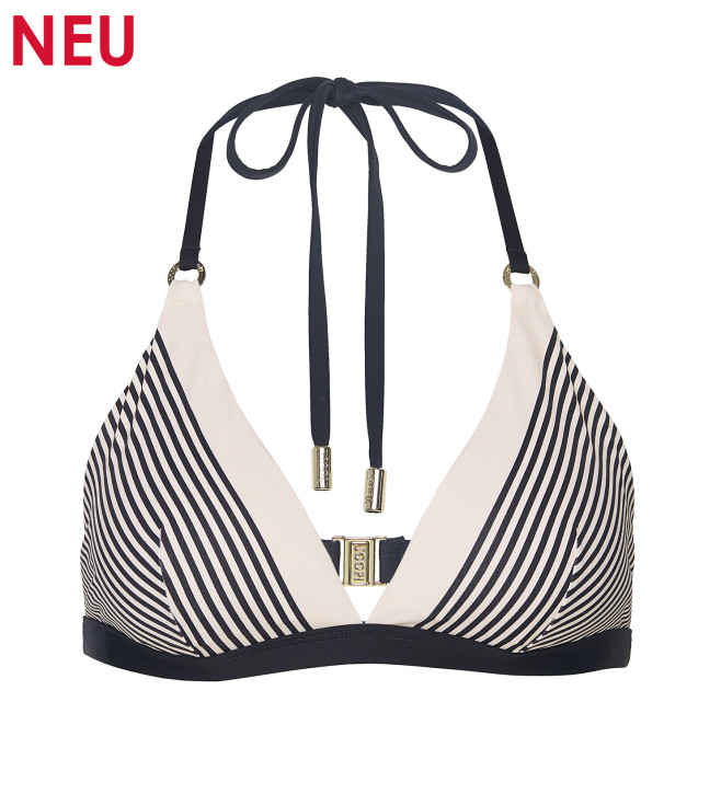 JOOP! Beachwear Bikini Triangle Top navy stripes (83% Polyamid, 17% Elasthan)