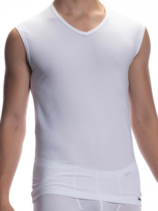 Olaf Benz RED1601 College V-Shirt white (92% Baumwolle, 8% Elasthan)