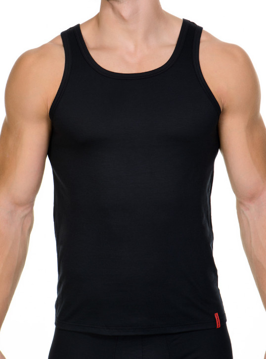 bruno banani Base Line Tanktop schwarz (48% Baumwolle, 47% Modal, 5% Elasthan)