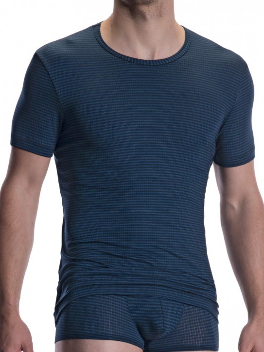 Olaf Benz PEARL2001 T-Shirt black/blue (85% Modal, 9% Polyamid, 6% Elasthan)