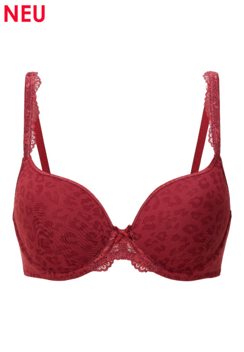 LingaDore Daily Lace T-Shirt-BH ruby wine jacquard (80% Polyamid, 20% Elasthan)
