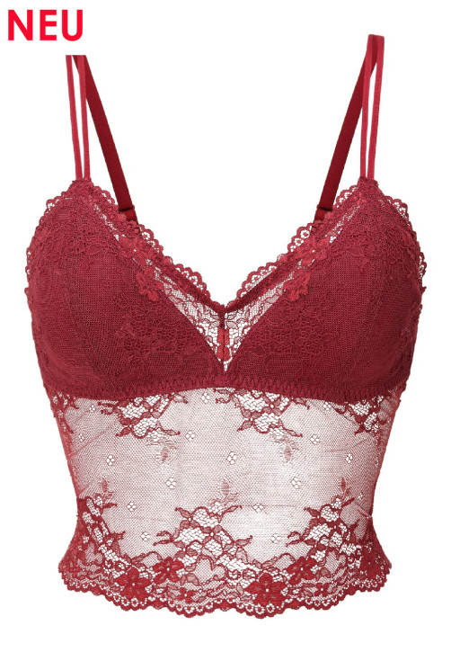 LingaDore Daily Lace Bralette ruby wine jacquard (87% Polyamid, 13% Elasthan)