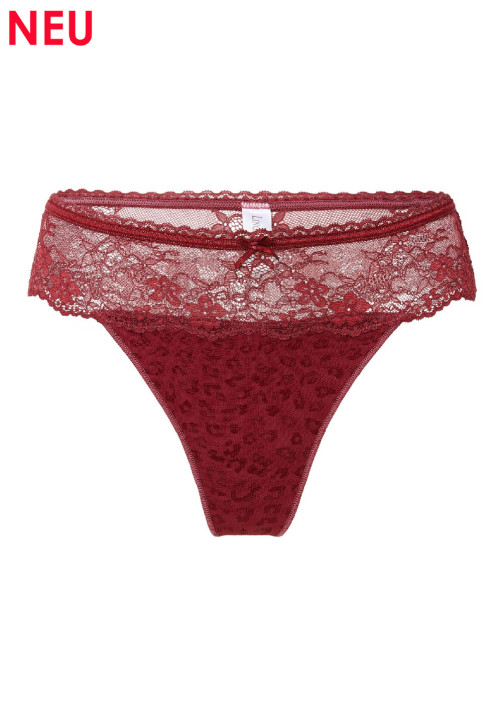 LingaDore Daily Lace String ruby wine jacquard (80% Polyamid, 20% Elasthan)