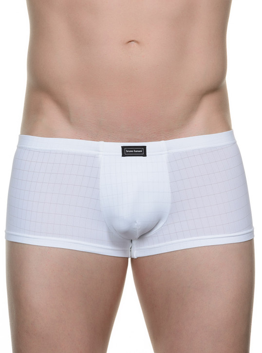 bruno banani Check Line Hipshort weiss (90% Polyamid, 10% Elasthan)