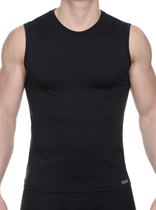 bruno banani Check Line Tanktop schwarz (90% Polyamid, 10% Elasthan)