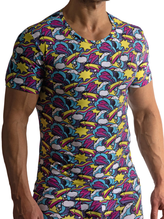 MANSTORE M800 Casual Tee cartoon (86% Polyamid, 14% Elasthan)