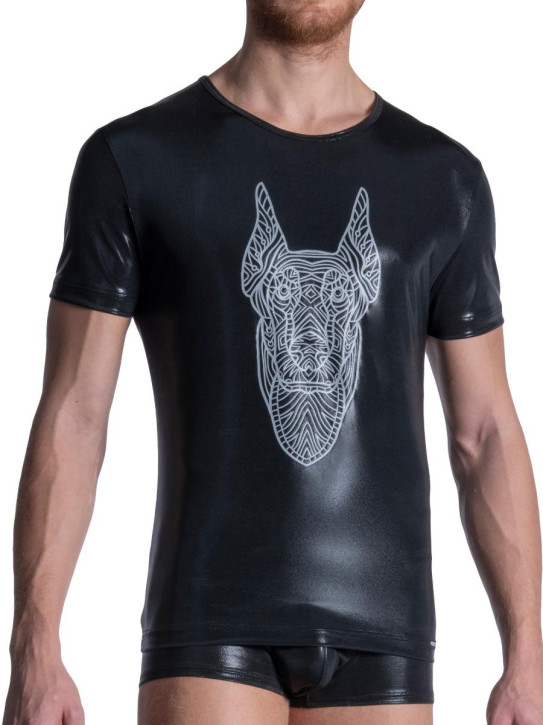 MANSTORE M2109 Casual Tee black (92% Polyester, 8% Elasthan)