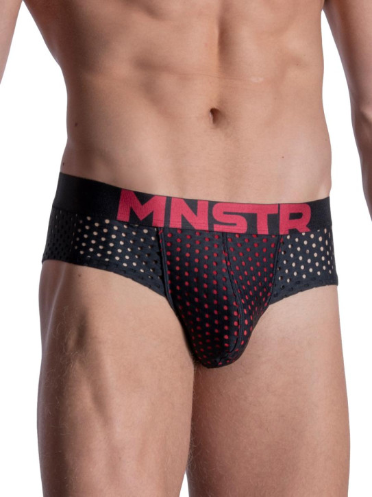 MANSTORE M2106 Cheeky Brief black/red (83% Polyamid, 17% Elasthan)