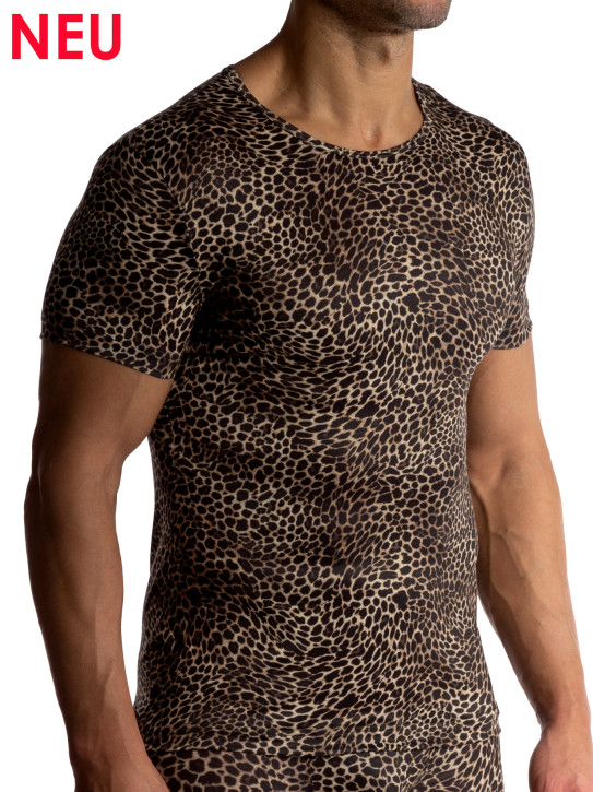 MANSTORE M2514 Casual Tee ozelot (90% Polyester, 10% Elasthan)
