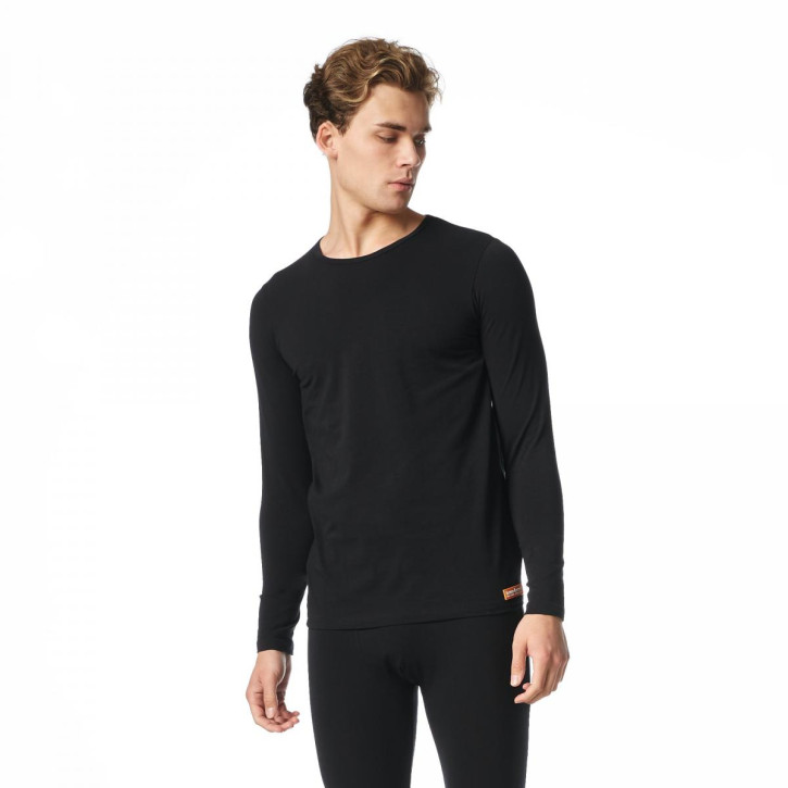 bruno banani Warm Up Longshirt, schwarz (93% Baumwolle, 7% Elasthan) Schwarz / XL
