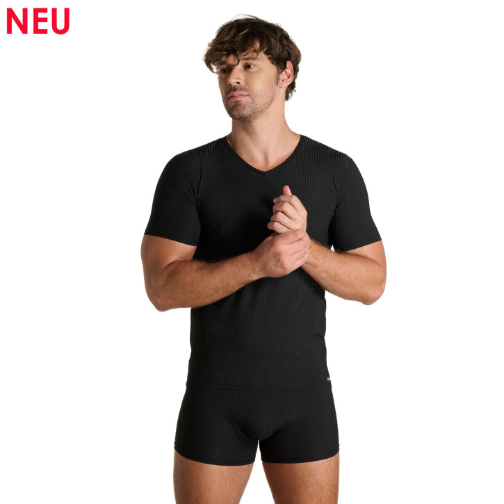 bruno banani Antistress 2.0 V-Shirt schwarz (90% Polyamid, 10% Elasthan)