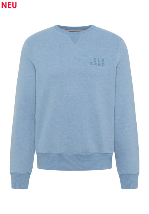 ELBSAND Samu Sweatshirt nordic sea melange (63% Baumwolle, 37% Polyester)