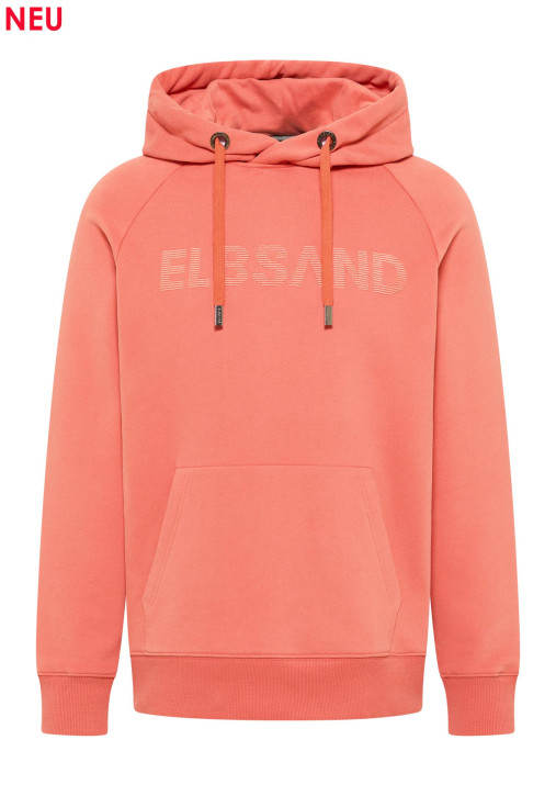 ELBSAND Herren Kare Hoodie brick red (100% Baumwolle)