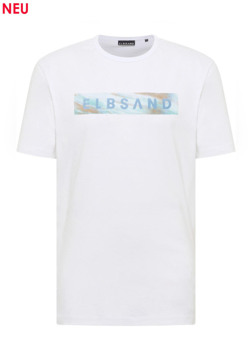 ELBSAND Jivin T-Shirt bright white print (100% Baumwolle)