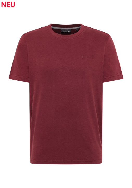 ELBSAND Herren Edo T-Shirt maroon (100% Baumwolle)