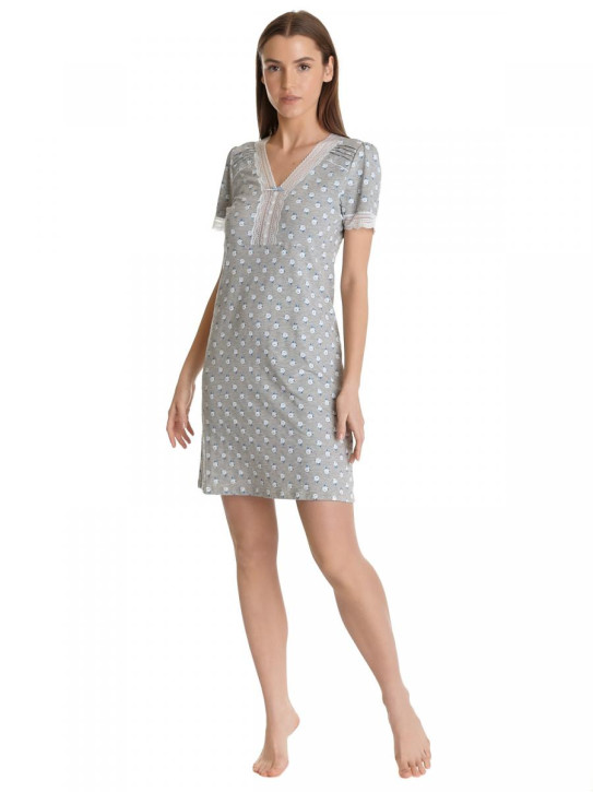 VIVE MARIA Blue Love Nightdress (47% Baumwolle, 47% Modal, 6% Elasthan)