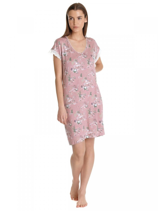 VIVE MARIA Teahouse Rose Nightdress (95% Viskose, 5% Elasthan)