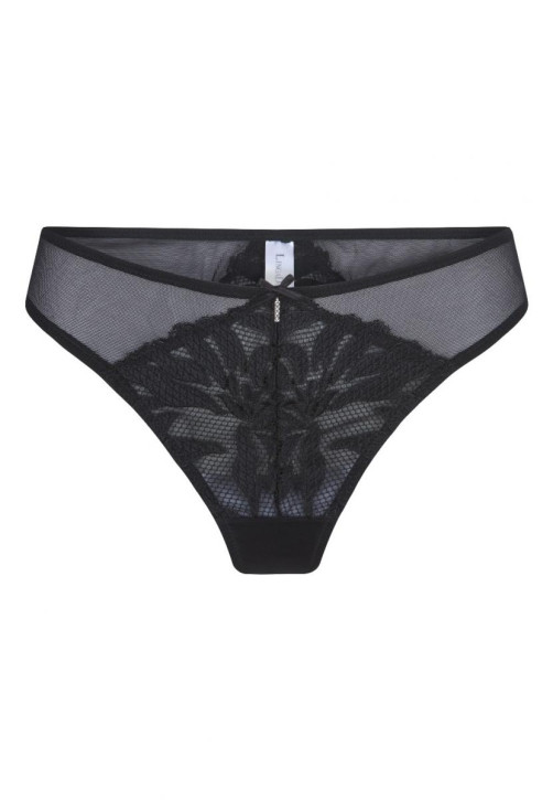 LingaDore Black Flower String (80% Polyamid, 20% Elasthan)