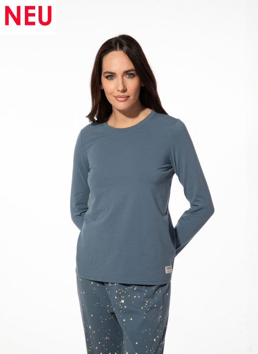 SHORT STORIES 621648 Langarm-Shirt blue shaddow (95% Baumwolle, 5% Elasthan)