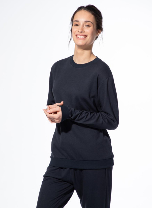 SHORT STORIES 621774 Swearshirt vulcan blue  (95% Viskose, 5% Kaschmir, 5% Elasthan) L