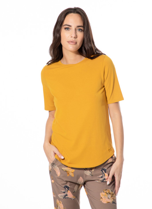 SHORT STORIES 621844 T-Shirt yellow wood (47% Baumwolle, 47% Modal, 6% Elasthan)