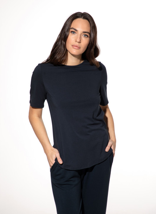 SHORT STORIES 621844 T-Shirt vulcan blue (47% Baumwolle, 47% Modal, 6% Elasthan)