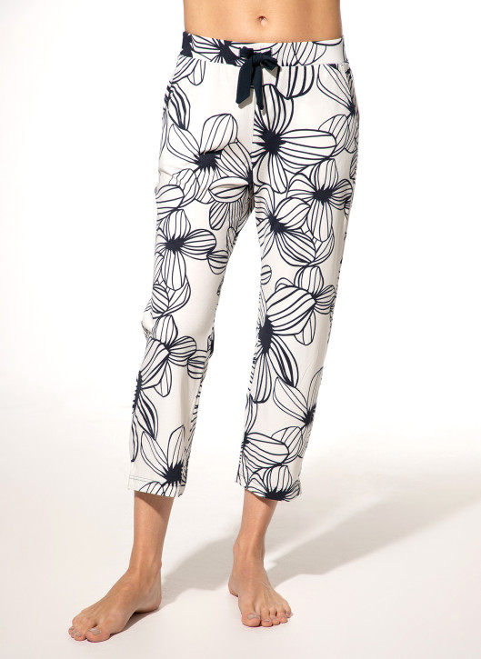 SHORT STORIES 621856 7/8 Hose vulcan blue print (95% Baumwolle, 5% Elasthan)