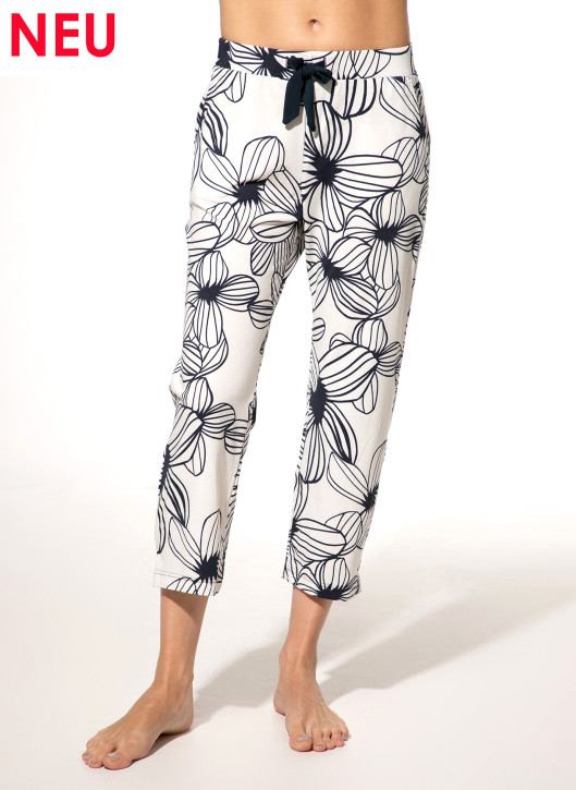 SHORT STORIES 621856 7/8 Hose vulcan blue print (95% Baumwolle, 5% Elasthan)