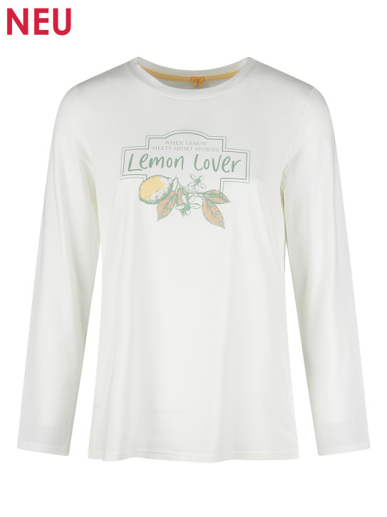 SHORT STORIES 621953 Langarm-Shirt white pebble print (47% Baumwolle, 47% Modal, 6% Elasthan)