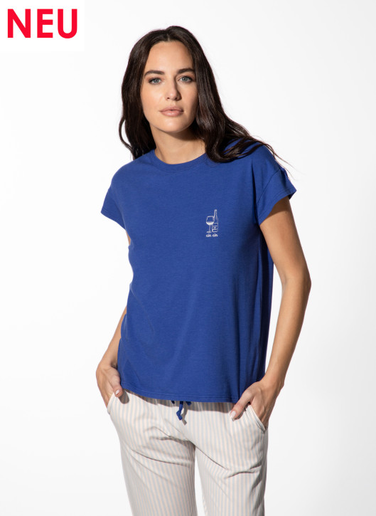 SHORT STORIES 622064 T-Shirt ultramarine (47% Baumwolle, 47% Modal, 6% Elasthan)