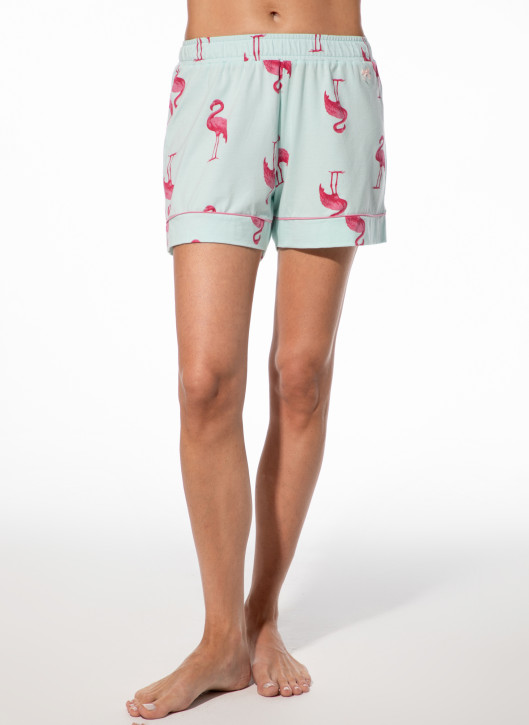 SHORT STORIES 622105 Shorts fair aqua/flamingo print (47% Baumwolle, 47% Modal, 6% Elasthan)