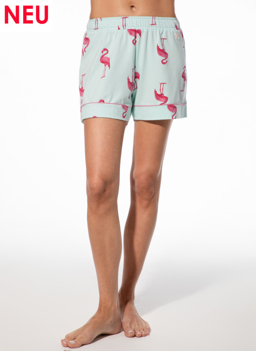 SHORT STORIES 622105 Shorts fair aqua/flamingo print (47% Baumwolle, 47% Modal, 6% Elasthan)