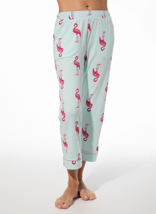SHORT STORIES 622106 7/8-Hose fair aqua/flamingo print (47% Baumwolle, 47% Modal, 6% Elasthan)