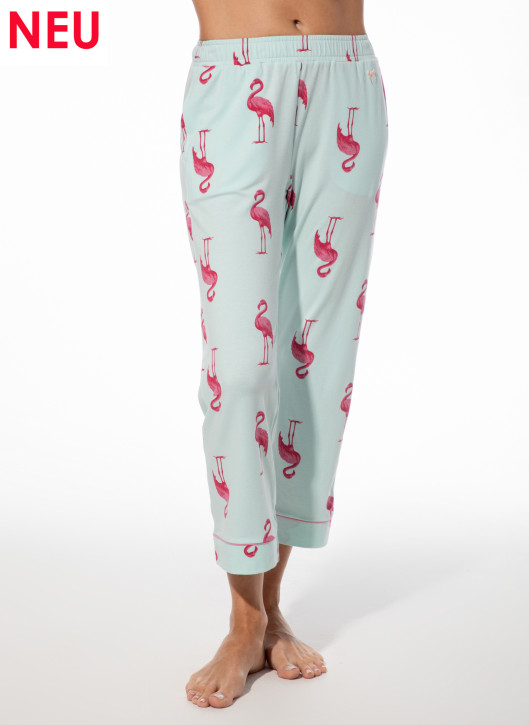 SHORT STORIES 622106 7/8-Hose fair aqua/flamingo print (47% Baumwolle, 47% Modal, 6% Elasthan)