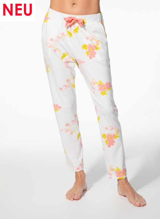 SHORT STORIES 622152 Pants white pebble/print (47% Baumwolle, 47% Modal, 6% Elasthan)