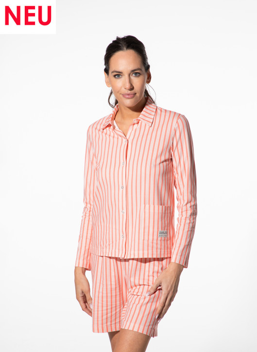 SHORT STORIES 622157 Shirt peachy stripes (95% Baumwolle, 5% Elasthan)