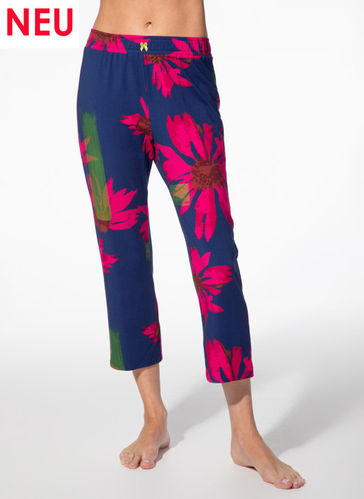SHORT STORIES 622173 7/8 Pants blue sea/print (47% Baumwolle, 47% Modal, 6% Elasthan)