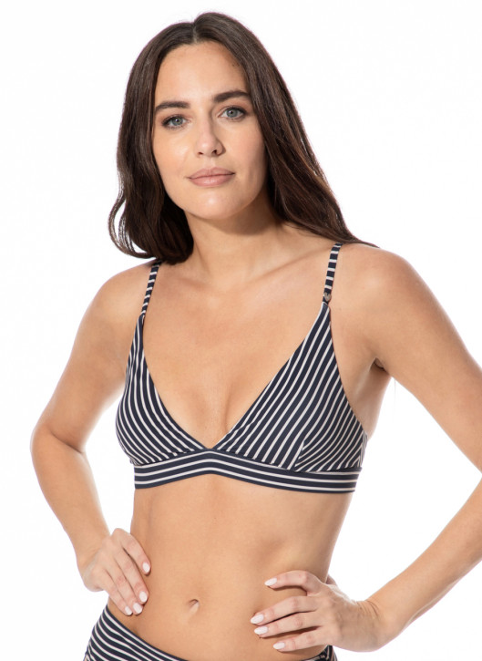 SHORT STORIES 650578 Bikini Triangle Top neptun/stripes (73% Polyamid, 27% Elasthan)