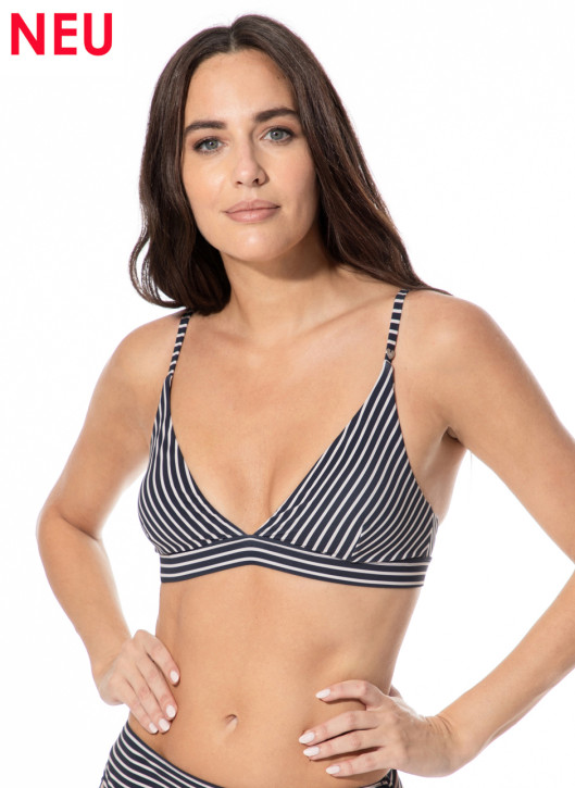 SHORT STORIES 650578 Bikini Triangle Top neptun/stripes (73% Polyamid, 27% Elasthan)