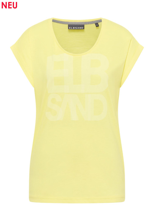 ELBSAND Eldis T-Shirt bright yellow mel. (50% Baumwolle, 50% Polyester)