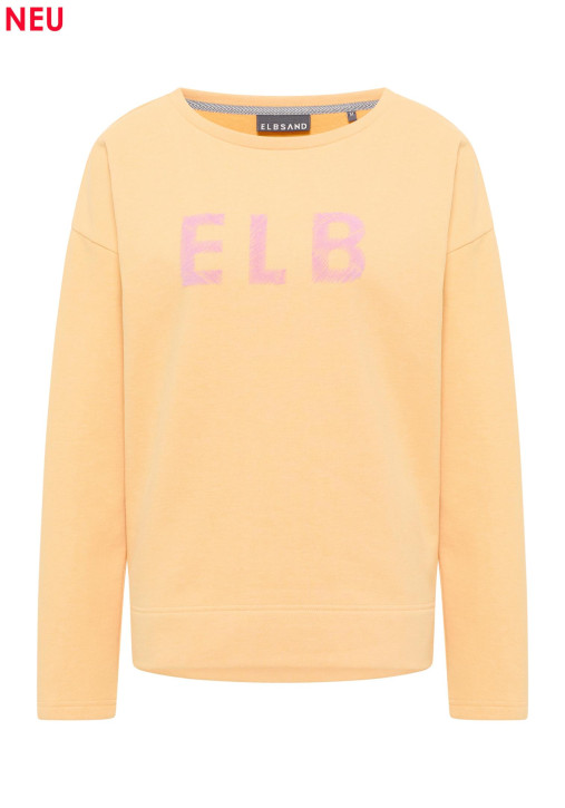 ELBSAND Arija Sweatshirt orange haze melange (67% Baumwolle, 33% Polyester)