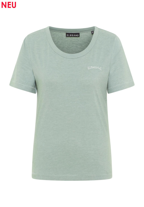 ELBSAND Liara T-Shirt soft sage mel. (50% Baumwolle, 50% Polyester)
