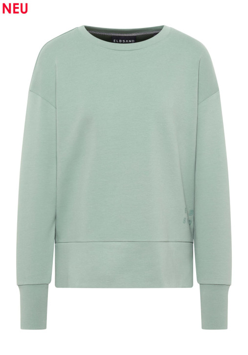 ELBSAND Tove Sweatshirt soft sage (82% Baumwolle, 14% Polyester, 4% Elasthan)