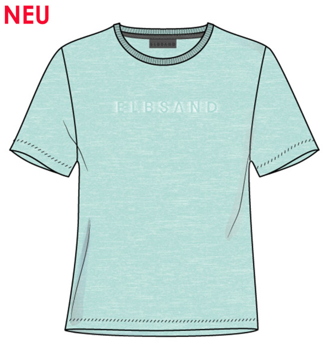 ELBSAND Lorea T-Shirt ocean view mel. (50% Baumwolle, 50% Polyester)