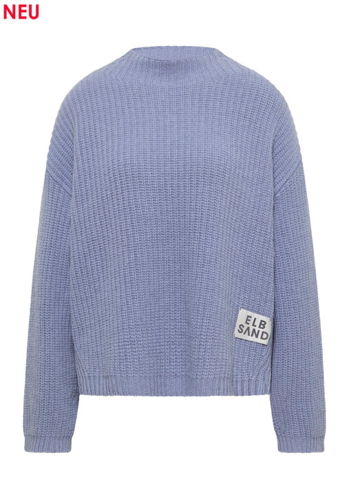 ELBSAND Oana Knit Sweater sky haze (55% Lammwolle, 45% Baumwolle)