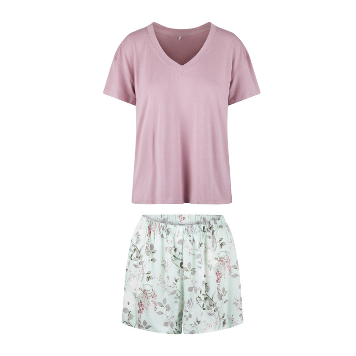 LingaDore 7917 Pyjama-Set rosa/print (95% Rayon (Modal), 5% Elasthan/100% Viskose)